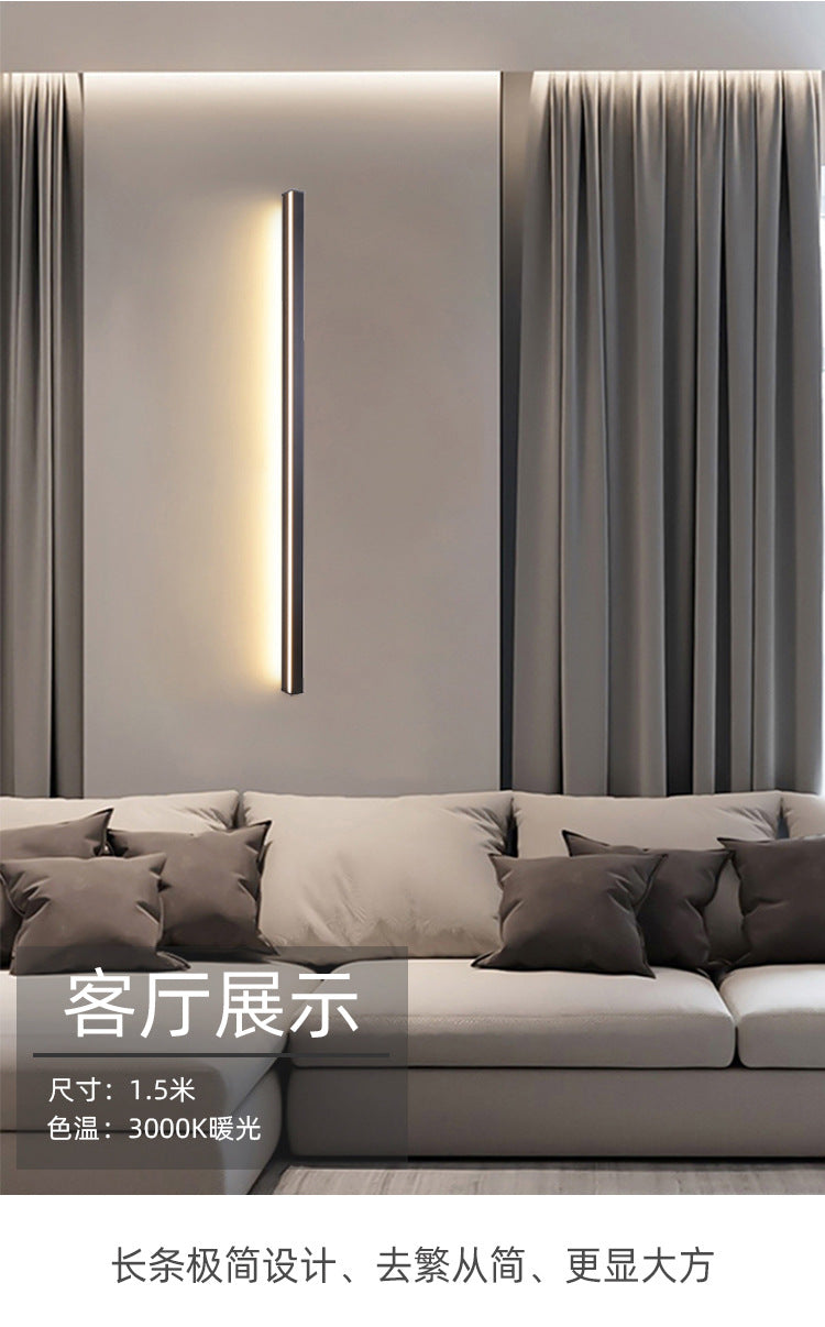Casualaccessible luxury normcore bench wall lamp living room sofa background wall lamp aisle bedroom bedside led line lamp