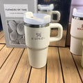Amazon 14oz handle ice cup 304 stainless steel vacuum insulated cup portable mini car cup