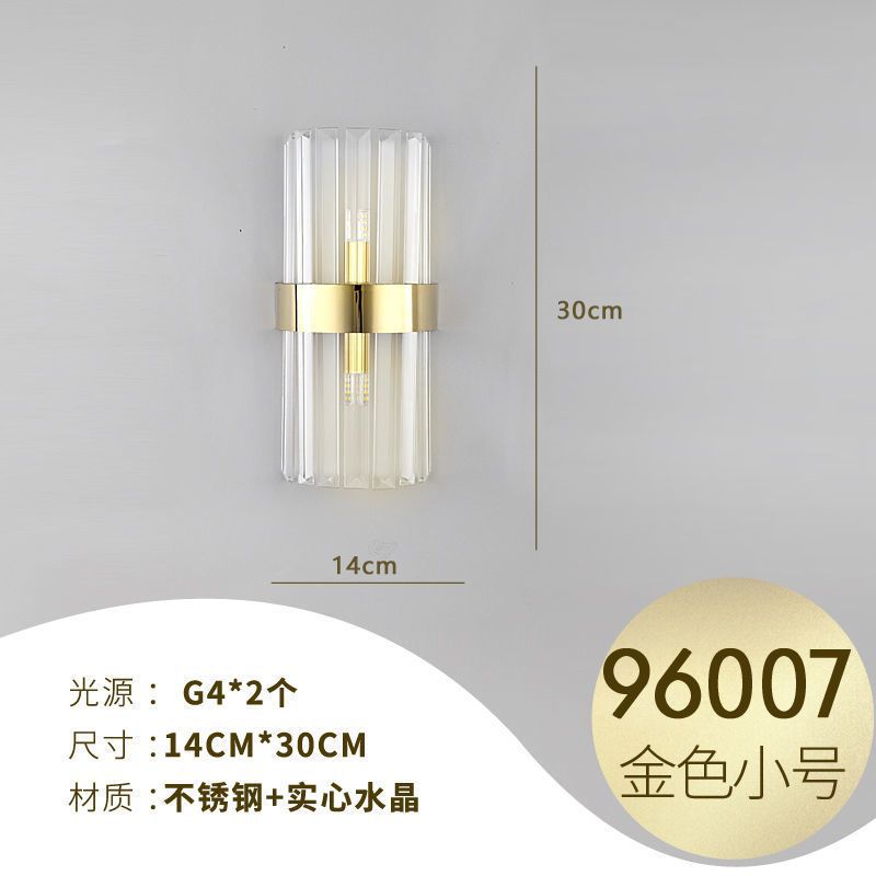 Luxury crystal wall sconce led - minimalist style for living room tv background, bedroom bedside, hallway, aisle, and stairway