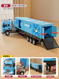 Kids' alloy big truck container transporter - boy's car model with sound & light - container refrigerated truck - cold chain truck