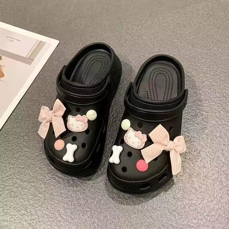 New arrival hole slippers for women student dormitory outwearfashionthick sole beach toe sandals summer popularins
