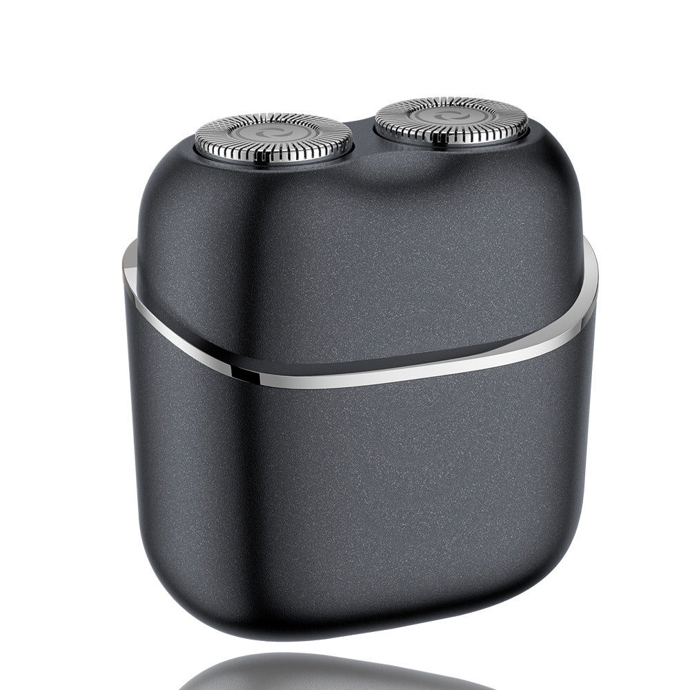 Induction mini electric shaver, magnetic floating double blade head, car mini shaver, whole body washable