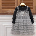 Girls' dresses: new autumn  collection - elegant sequin birthday dress for little girls, super fairy tutu princess dress for kids
