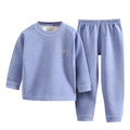 Kidsheattechintimates boys wool silk boneless autumn clothes long johns winter plaid baby wear home clothes suit