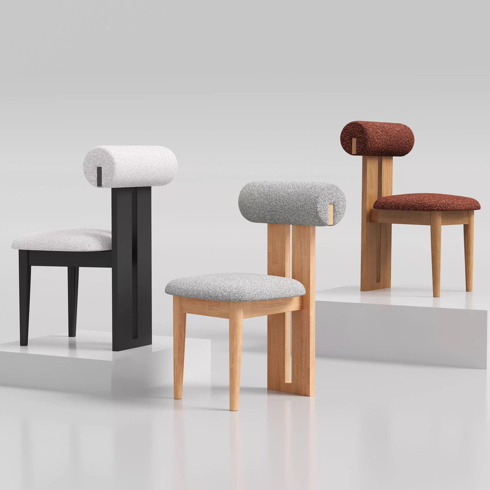 Hippo chair - nordic solid wood dining chair - home, trendy cream style backrest chair - restaurant, hotel designer chair & stool