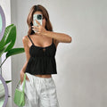 Silmshort vest suspender  sleeveless outer weartops female fashionsummernew arrivallace lace suspender