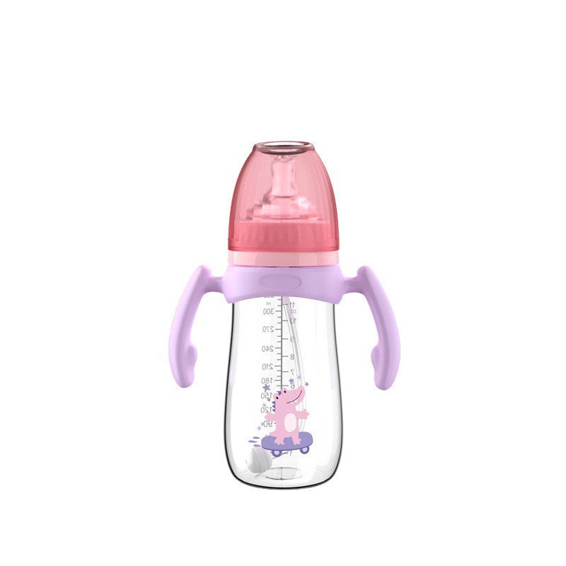 English boxed pacifier 210/240/300ml cactus series with handle PP bottle with straw