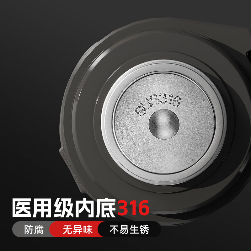 Travel kettle with steel cover 316 stainless steel insulated kettle outdoor portable water cup thermos cup car large capacity cup