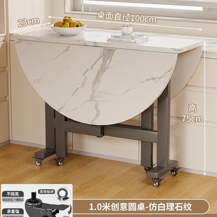 Dining table for homesmall apartment foldable table retractable dining table foldable large round table modern casual dining table