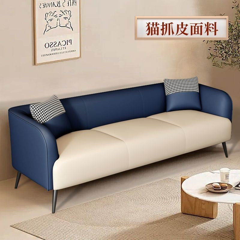 Fully assembled technical fabric sofa small apartment scandinavian double two or three people living room rental apartment popular style simple