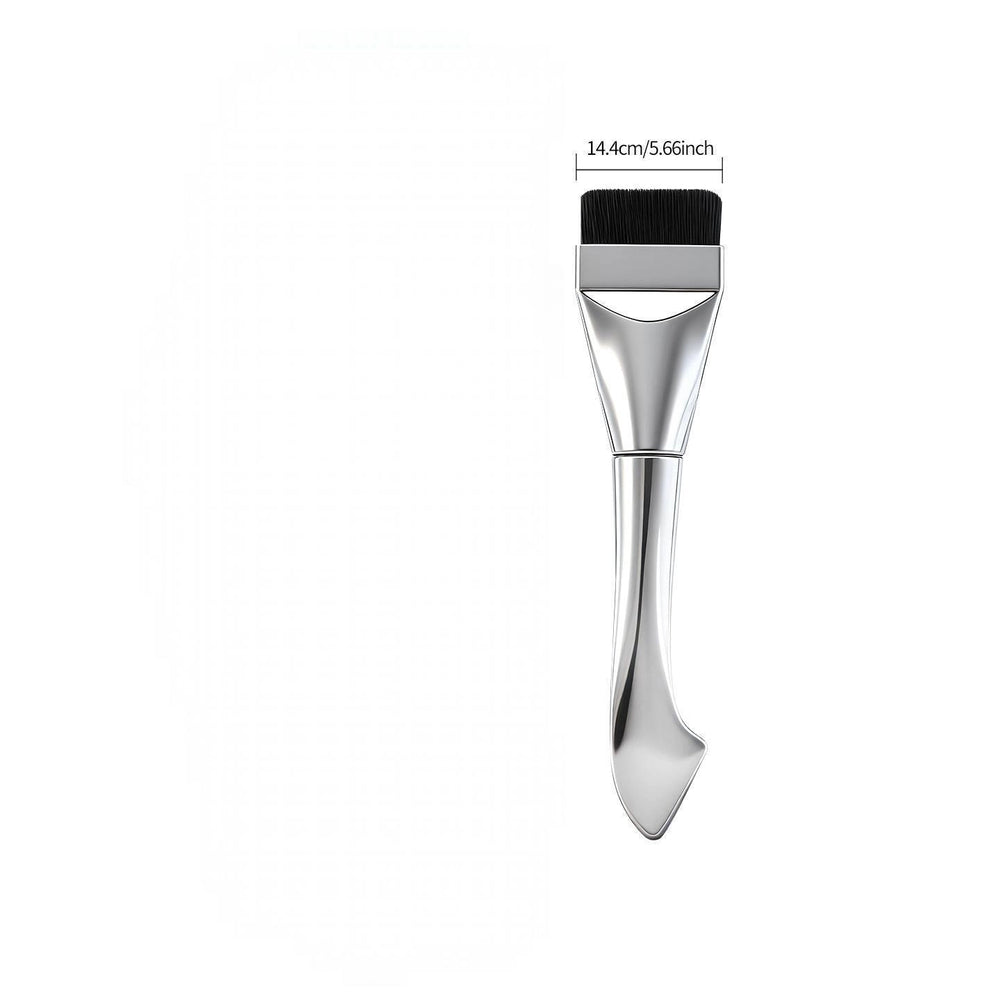 Fishtail thin arc flat head one-line blade powder bottom brush ultra-thin flat traceless color mixing mask scraper all-purpose makeup brush