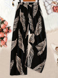 new european and american style women's summer casual pants - printed, loose-fit, high-waisted trousers for women