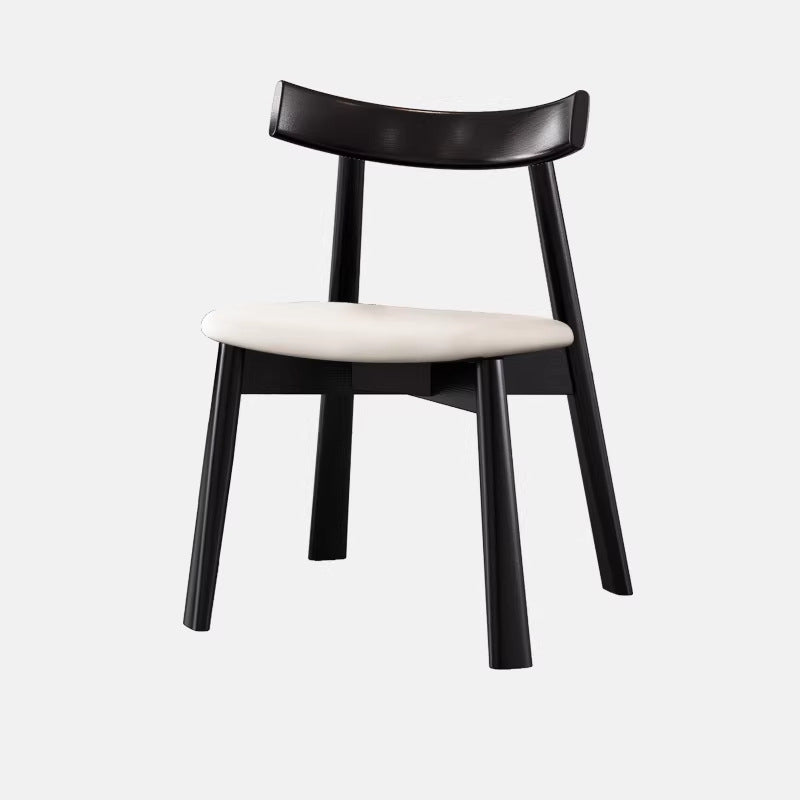 Scandinavian solid wood dining chair for home chinese ancient styleretro black chair ash wood dining table and chair italian normcore back chair