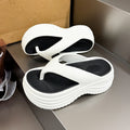 Platform thick sole flip flops women's summer 6.5 heightening flip flops outwear beach slippers wholesale