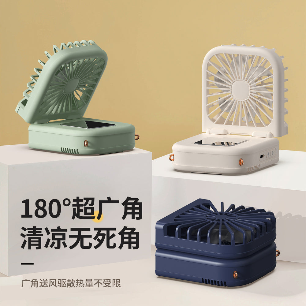 Portable foldable handheld semiconductor fan - cool compress mini portable desktop fan - mini neck hanging outdoor fan