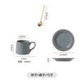 Gray blue-three-piece set