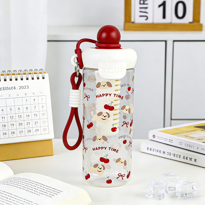 New arrival high-looking large-capacity plastic cup student kids cartoon straw cup water cup portable outdoor cup wholesale