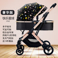 Inlair baby stroller: lightweight, foldable, high-view, shock-absorbing, reversible, suitable for newborns and infants