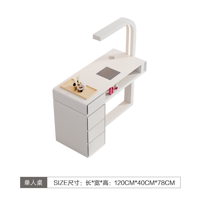 Widened 45cm nail table and chair set - special offer! economical single/double, light luxury, multi-functional, odorless, carbon steel with baked enamel finish
