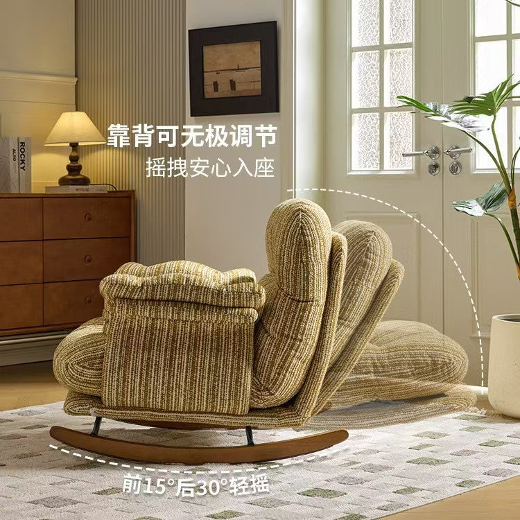 Retro sofa chair rocking chair living room for home lazy sofa adult recliner popular casual reclining rocking chair
