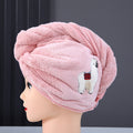 New arrival dry hair cap for women, water-absorbent, quick-drying, cute alpaca thickened shower cap, hair wiping, logo printed, dry hair towel wholesale