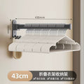Clothes hanger storage handy gadget punch-free balcony wall-mounted for home clothes drying rack foldable storage rack multi-functional storage rack