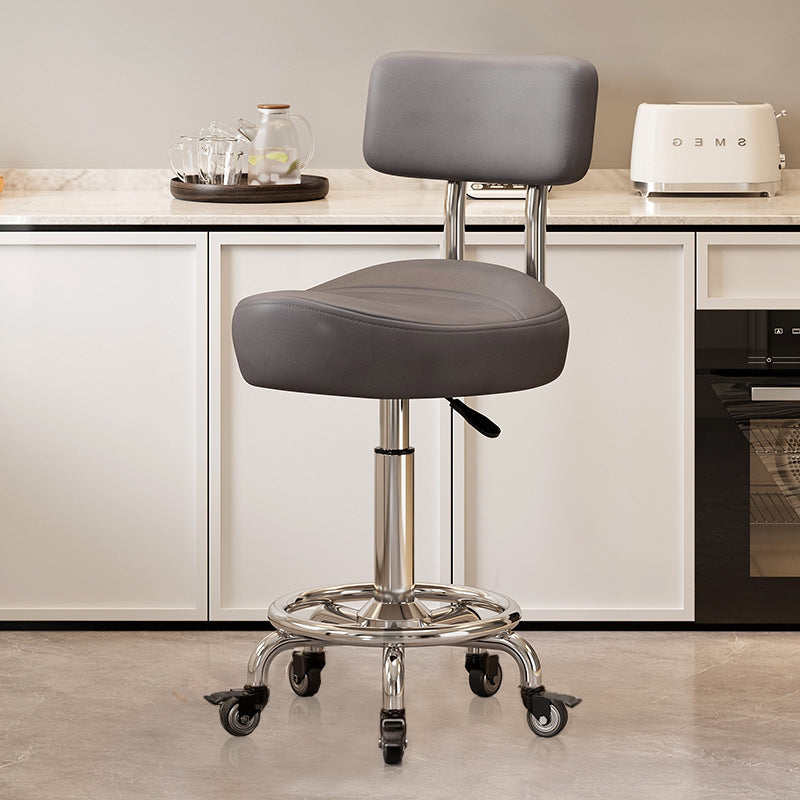 Saddle Chair Kitchen Cooking Chair Front Desk Cashier High Stool Universal Wheel Lifting Chair Beauty Barber Stool