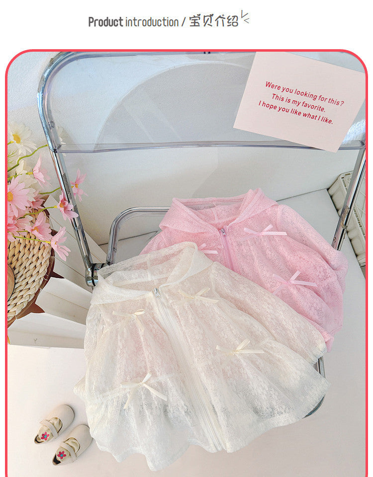 Girls' sun protection clothing - new summer  collection: breathable summer outerwear for toddlers and young children, perfect as a light cardigan for air-conditioned environments