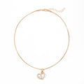 European and american cross-border e-commerce new jewelry: autumn/winter fashionable and versatile diamond-studded pendant, personalized heart and letter necklace for women