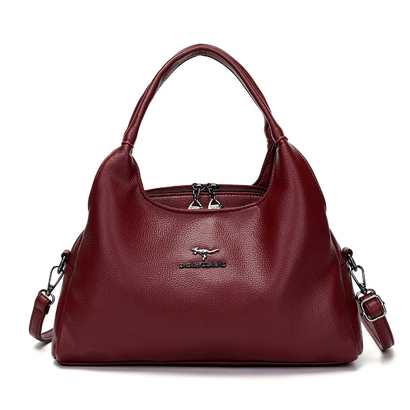 New arrival cross-border shoulder bag pure color large capacity casualeasiest for match crossbody bag classy pure color lychee pattern ladieswear bag