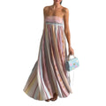 summer new arrivals: european & american cross-border women's fashion - stylish, elegant, loose-fit colorful bandeau maxi dress