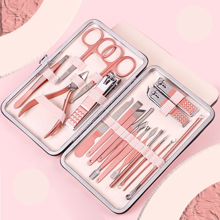 New nail art set manicure kit 7-piece logo pedicure scissors care tools gift set