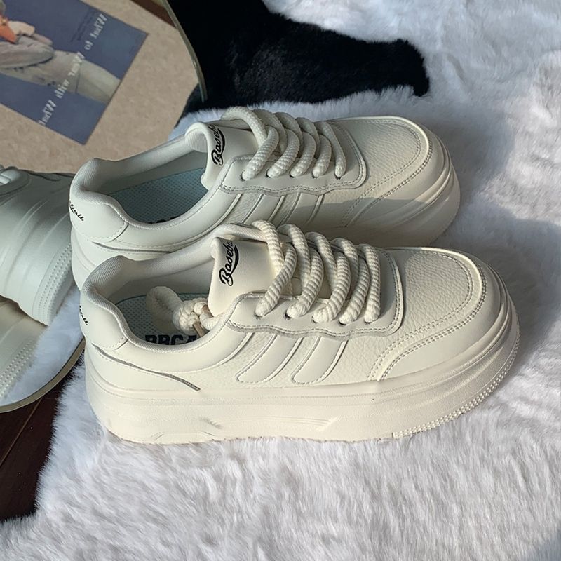 Thick solewhite shoes women's easiest for matchspring & fallplatform shoes2026summer breathable new arrivalpopularbest sellingcasual sports shoes