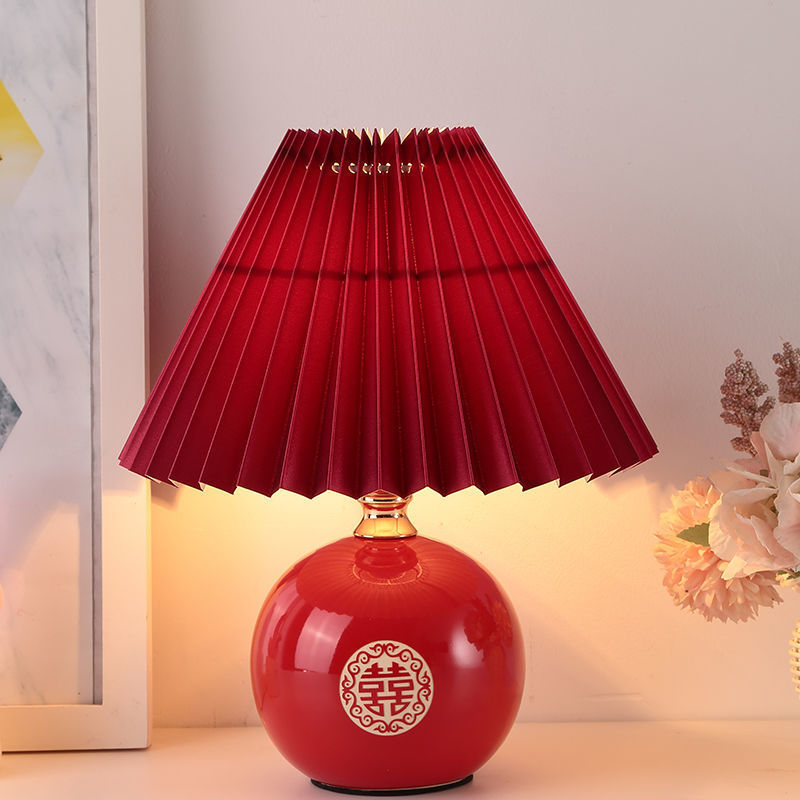 Table lamp wedding red wedding room bedside bedroom bedside red double happiness wedding everbright lamp gift decorative table lamp