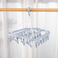 New arrivalthickened 32 clip multi-clip clothes drying rack clothes hanger multifunctional hotel plastic clothes hanger for home socks