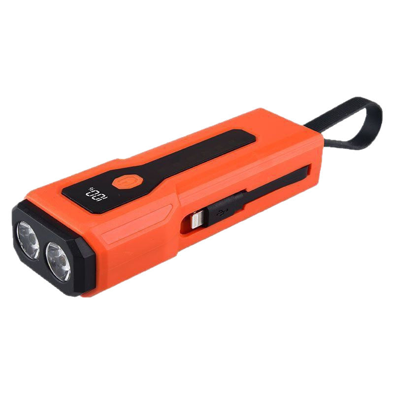 Cross-border new multi-functional strong light flashlight, emergency power bank flashlight with side light usb charging portable lighting