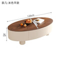 French cream style coffee table light luxury normcore living room slate coffee table modern small apartment storage scandinavian round combination