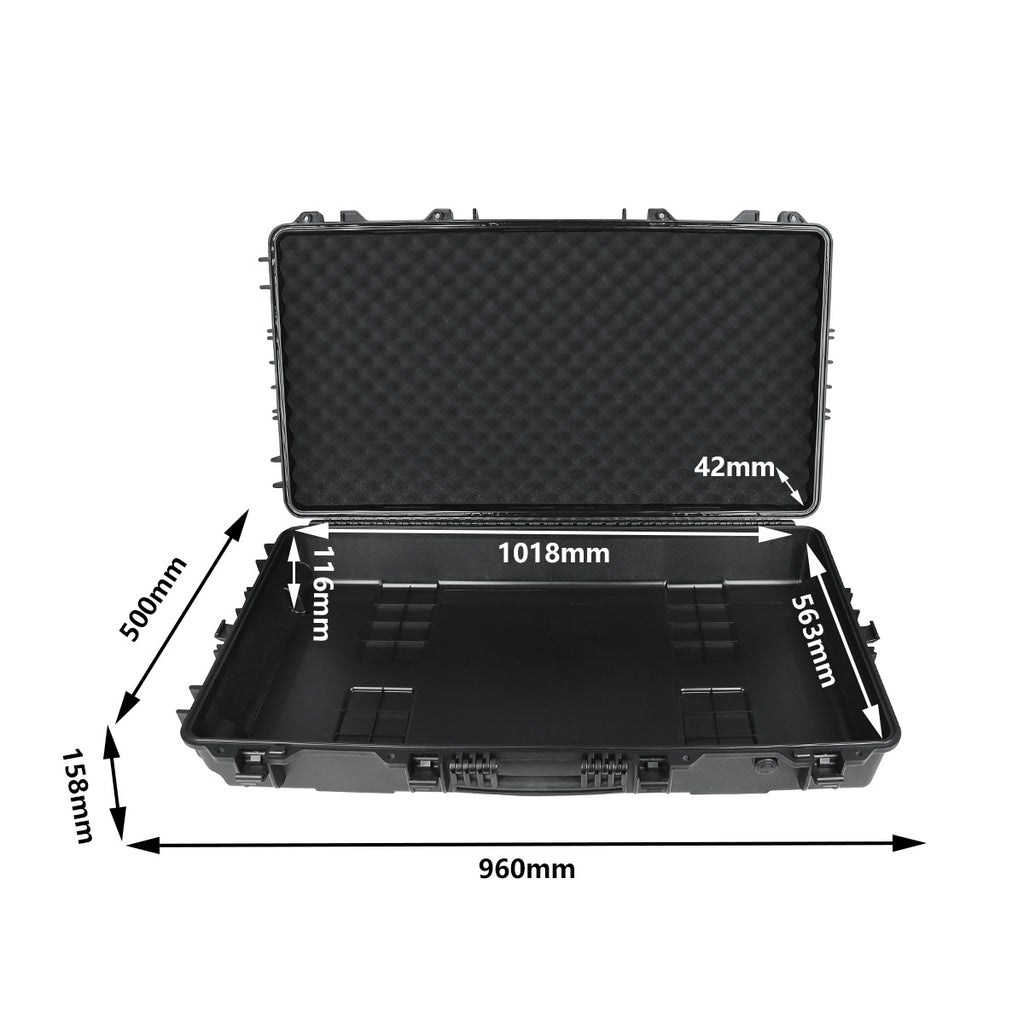 Off-road roof protective case Long plastic portable tool case Fishing rod storage case Large equipment Instrument waterproof case