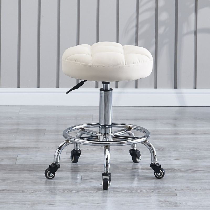 Barber chair makeup manicure live broadcast special adjustable round stool for home bedroom dressing stool movable backrest large work stool