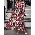 Shipped:  european and american cross-border women's fashion,  independent store new bohemian print dress