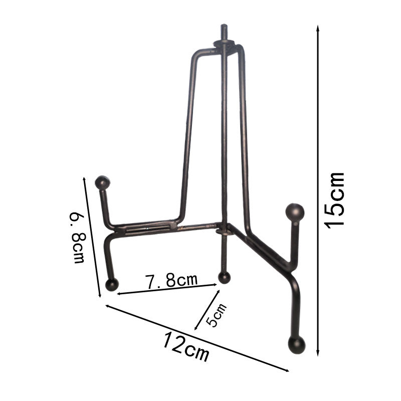 Ins style metal bracket netease cloud vinyl record storage desktop clock support bracket iron ceramic plate bracket