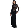 fashion style  spring new arrivalfashionlong sleevescut out breathable lacepatchworksilm hip-hugging dress