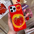 Glue glitter powder suitable for iphone17promax mobile phone case red bottom fireworks tomato apple 16 anti-fall protective cover