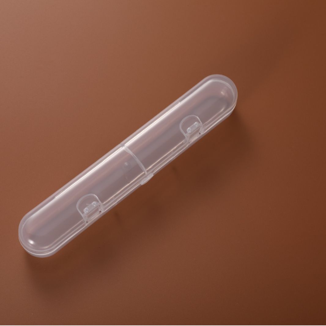 Factory direct sales baby spoon storage box, silicone spoon high-transparency PP plastic box, single spoon packaging box.