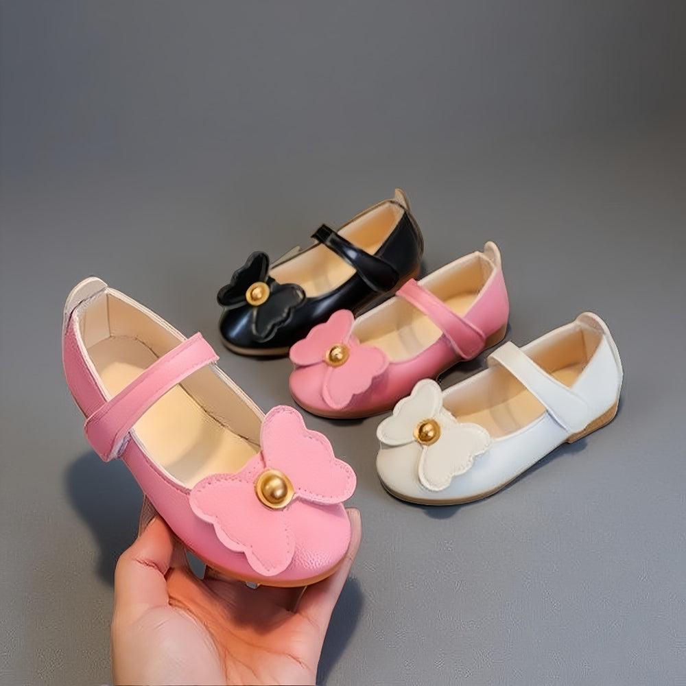 spring/autumn new princess shoes: stylish and trendy girls' leather shoes, soft-soled flats for toddlers and children