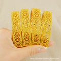 1/2/4pcs middle eastern gold plated bangle arab jewelry wedding bridal jewelry african birthday gift