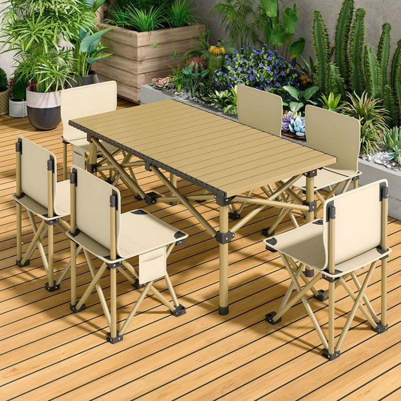 Outdoor folding folding table full set of portable chair storage bag camping folding chair table and chair set 1