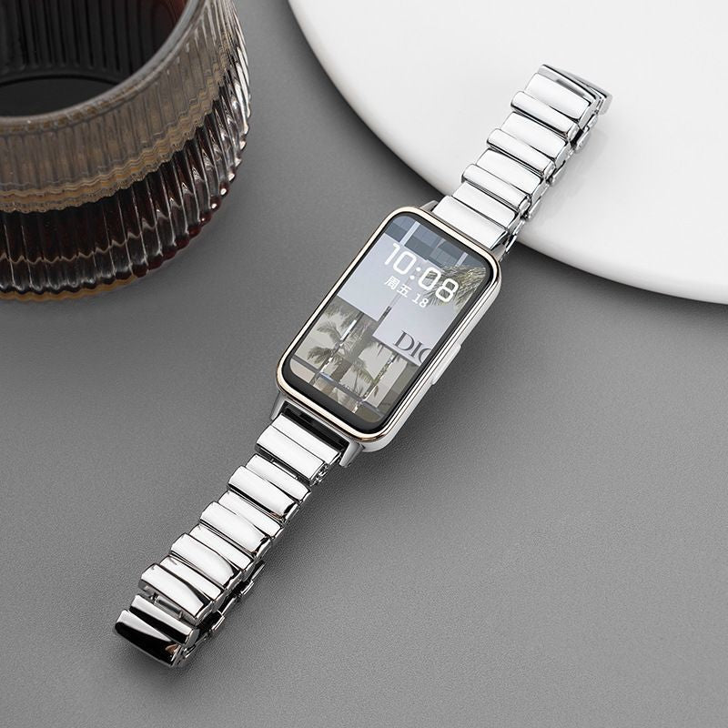 Niche luxury smartwatch for women and men - running & fitness tracker, heart rate monitor, alarm clock, offline payment, and message notifications