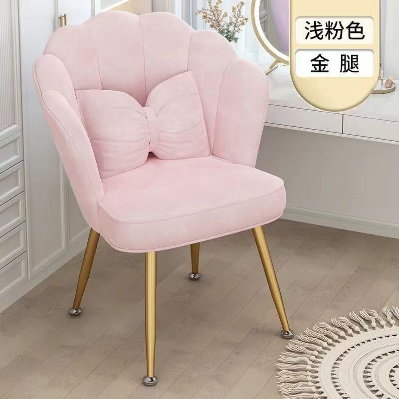 Accessible luxury chair makeup stool popular makeup chair for home lazy bedroom storage back chair dressing stool manicure chair