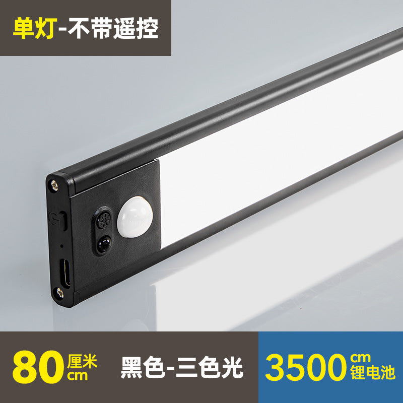 Remote control led cabinet light strip - rechargeable sensor light for wine cabinets, display cabinets, wardrobes, and hallways - self-adhesive, sensor-activated, wireless